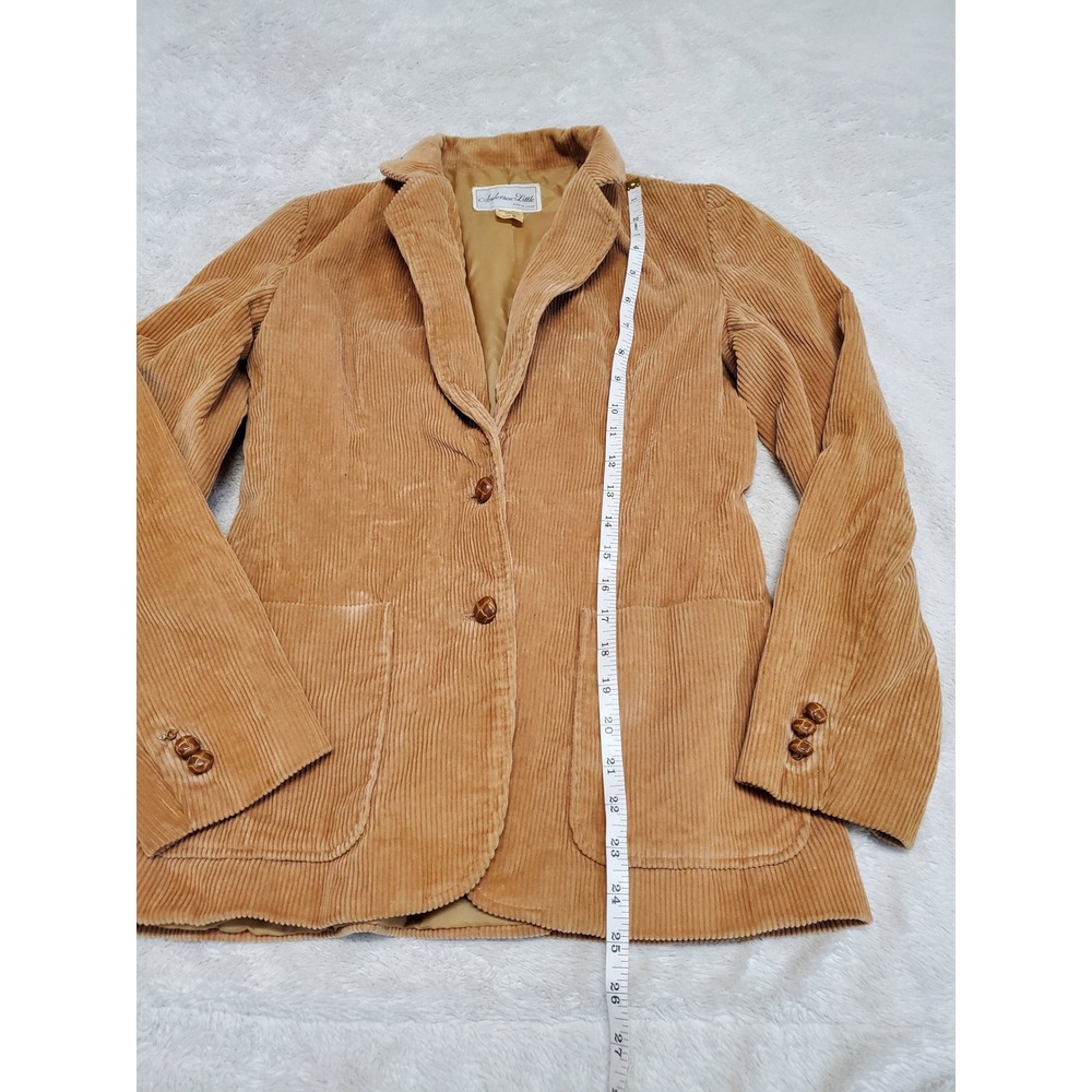 Vintage Tan Corduroy Jacket Blazer Women Small Boho Chic Retro Classic Festival - Picture 7 of 10